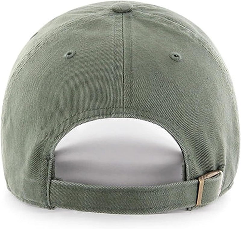 47 Brand MLB Moss Green Primary Logo Clean Up Adjustable Strap Baseball Cap Hat, Adult One Size Fits All - Image 2